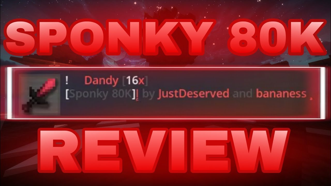 The Best Texture Pack Sponky 100k Dandy 16x! Review