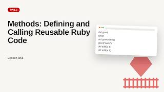 Ruby on Rails - Web development basic Series: Methods: Defining and Calling Reusable Ruby Code