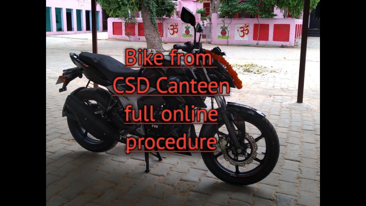 CSD Canteen se Bike 2021 Bike from CSD canteen online tvs apache rtr1604v YouTube