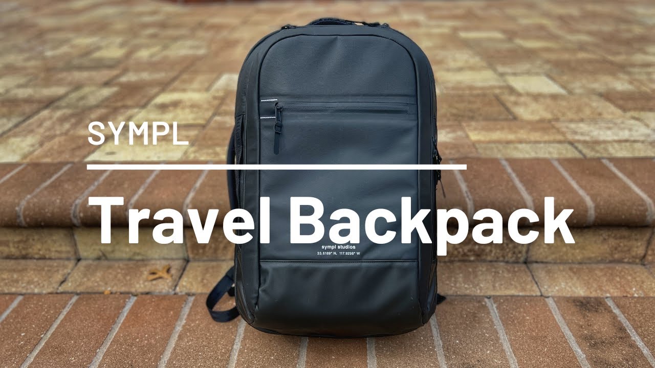 Sympl Travel Backpack Review Weather Resistant Tech Travel Pack YouTube