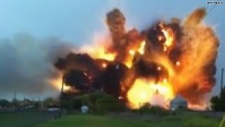 One year ago today a massive explosion at fertilizer plant rocked the
town of west, texas.jeff tobola has just now released heart-stopping
cell phone video...