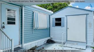 Priced at $53,000 - 12375 S Military Trail Lot 121, Boynton Beach, FL 33436