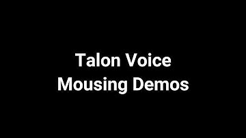 Voice Controlled Mousing Demos