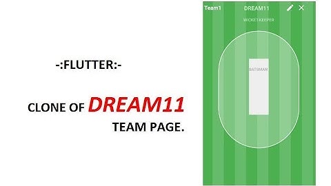 FLUTTER - UI CLONE OF DREAM11 TEAM PAGE