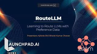 Fellowship: RouteLLM, Learning to Route LLMs with Preference Data