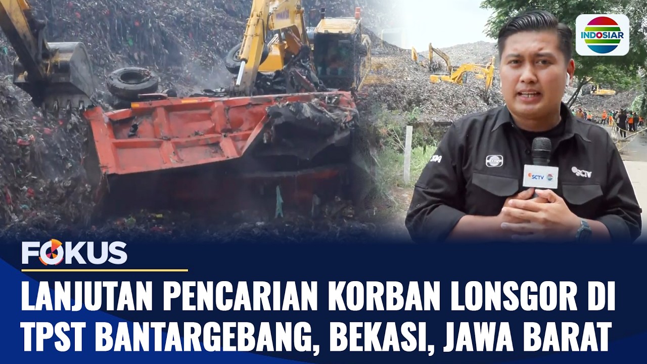 Lanjutan Pencarian Korban Longsor di TPST Bantargebang, Bekasi, Jawa Barat | Fokus