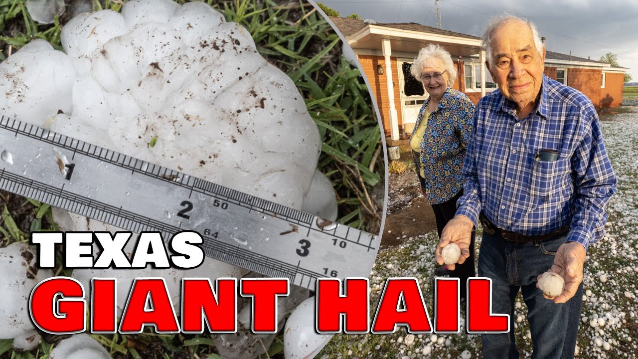Giant Hail Bombards Dimmitt in West Texas - 23 April, 2025