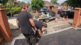 Preparing a driveway for resin