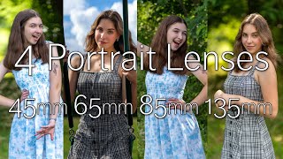 Comparison Of 4 Portrait Lenses, The 45Mm, 65Mm, 85Mm, & 135Mm On A Full Frame Body