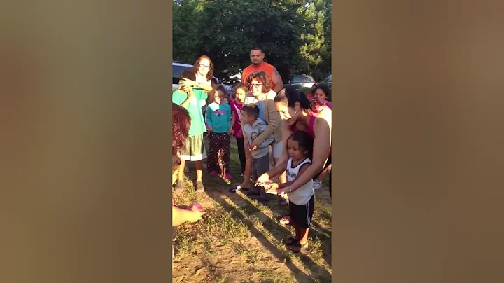 Little kids water balloon toss at Big Trip