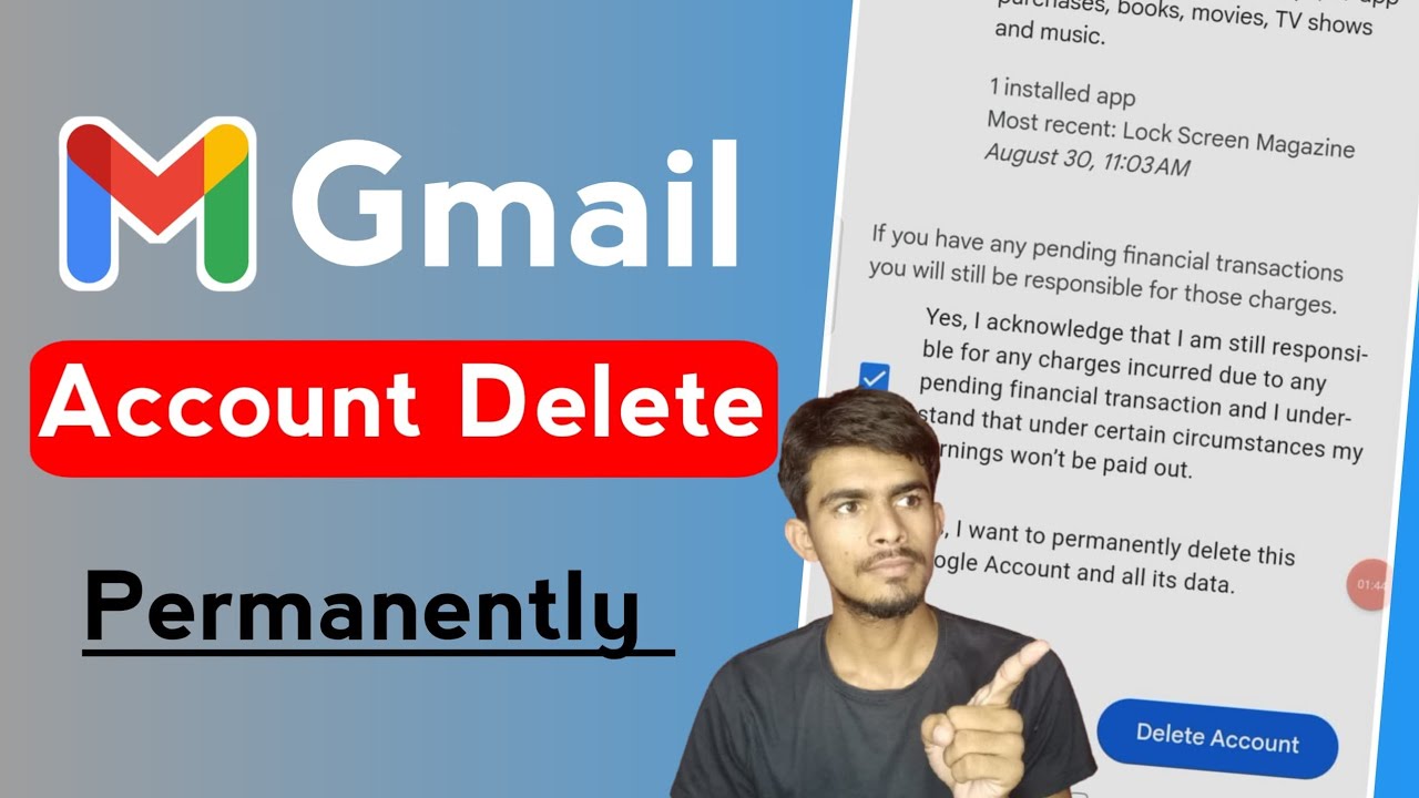 How to Delete Gmail Account I Delete Google account Permanently 2024 ...