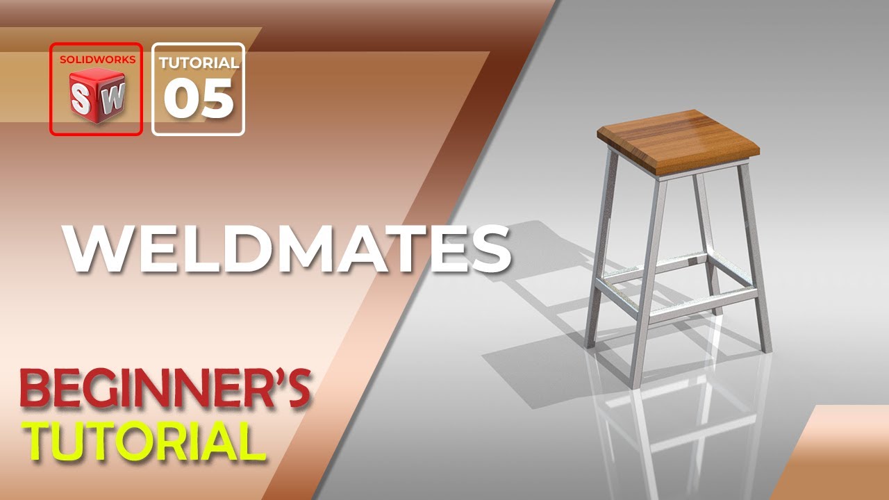Weldmate Solid Work Example Weldmates use in SOLIDWORKS.#solidworkstutorial #5 #design #fabrication ...