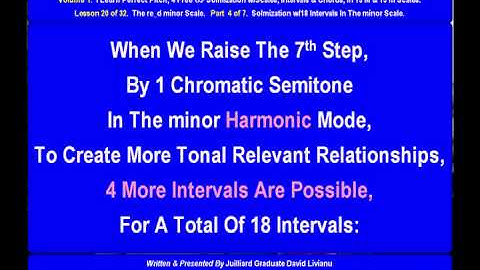 Part 4a. LESSON 20 of 32, The re_d minor scale. THEORY