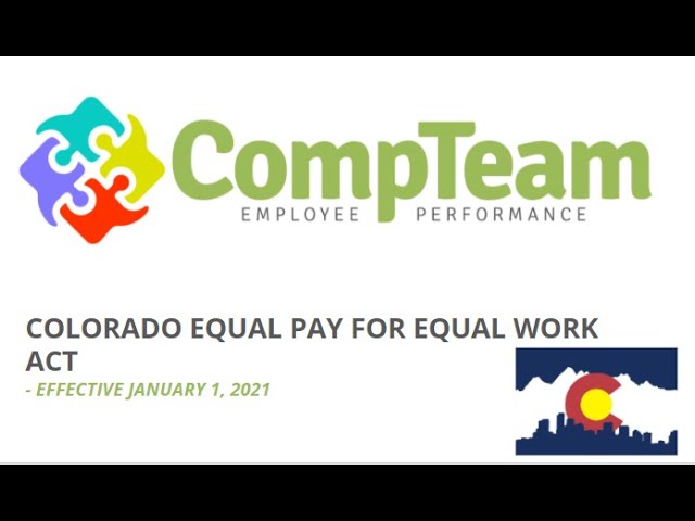 Colorado Equal Pay Discussion