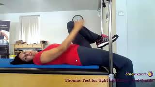 Thomas Test for tight Hip Flexors and Quads