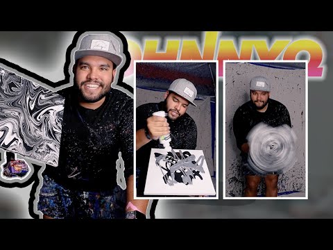 Spin Art With A Drill Turns Out Incredible! #SpinArt #Shorts #YouTubeShorts #JohnnyQArt