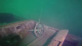 Old wooden speed boat, found in a lake on Scuba, using my Genesis 600 DPV