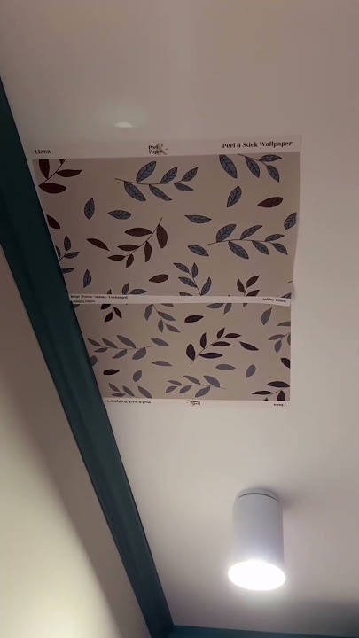 Ashley's Closet Ceiling Transformation | Llana Wallpaper in Beige, Cocoa, Aurora, Dark Khaki