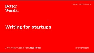Better Words: Writing for startups