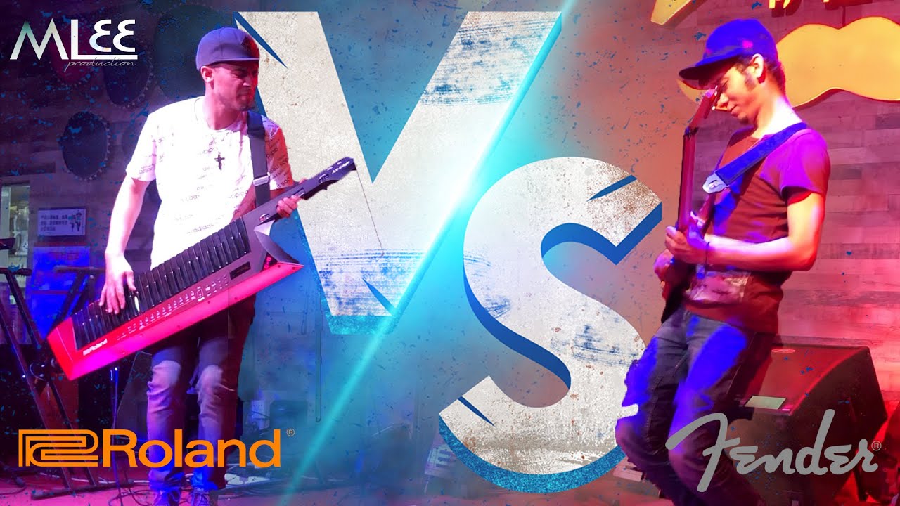 Roland Keytar VS Fender Guitar Battle- Throwback Jam Guangzhou