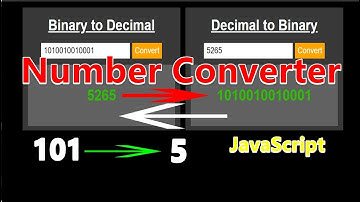 Binary to Decimal and Decimal to Binary converter 2021 with js css html