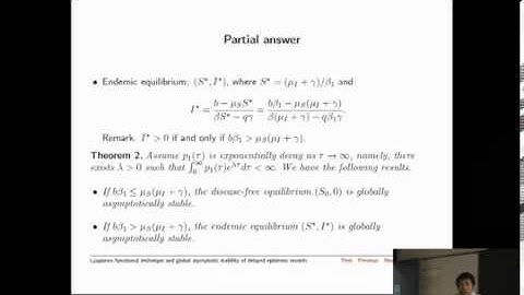 Lyapunov Functional Technique  - Xian Sheng