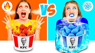 Hot vs Cold Food Challenge | Tasty Kitchen Recipes by BaRaFun Challenge