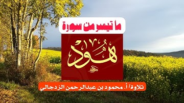 #لايك ما تيسر من سورة هود || القارىء محمود الزدجالي
