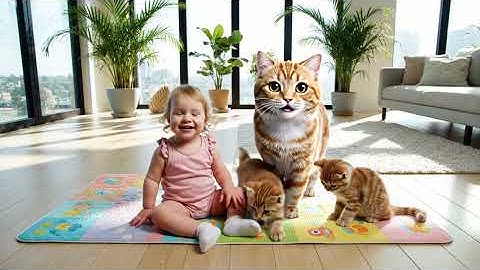 Cute Cat Babysitter | Bảo Mẫu Mèo Siêu Dễ Thương #CuteCats #FunnyCats #AICats #catactionstudion