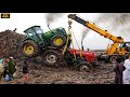 Massey Ferguson 385 Extreme Mud Rescue | tractors Pulling Heavy Sugarcane Trolley | 4K Ultra HD