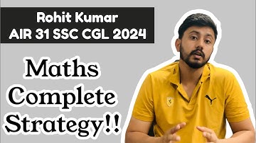 My complete Maths strategy for 2025 and 2026 CGL aspirants !! AIR 31 SSC CGL 2024 #ssccgl #sscmaths