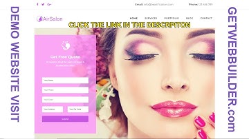 Beauty Salon Website Template GetWebBuilder.com