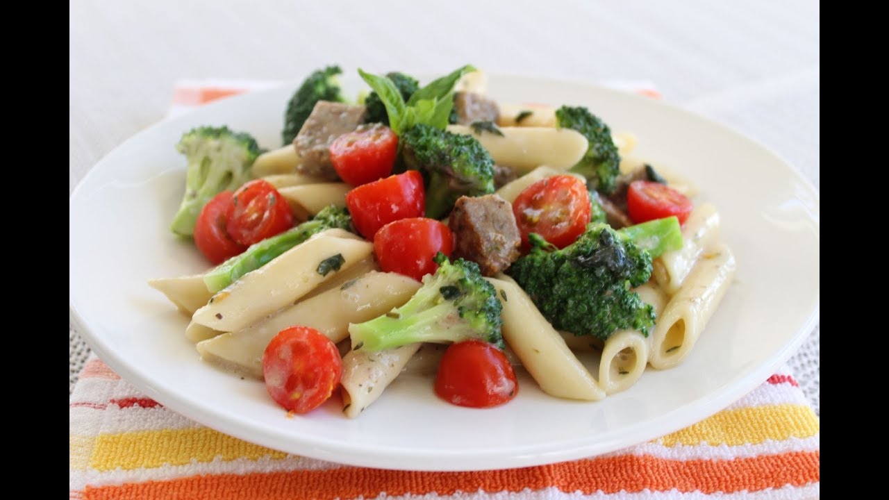 Greenz and Beanz™ Roasted Garlicky Almond Milk Pasta YouTube