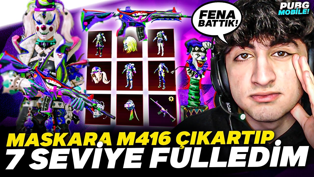 YENİ MASKARA M416 ÇIKARTIP 7 SEVİYE FULLEDİM!! ( BU SEFER CİDDEN BATTIK! 😱 ) – PUBG Mobile