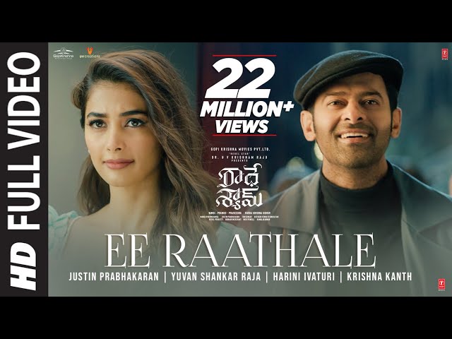 Full Video: Ee Raathale Song | Radhe Shyam | #Prabhas #PoojaHegde | Justin Prabhakaran | Krishna K class=