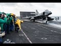 Last Catapult Launch for French Navy Super Etendard Modernisé Fighter