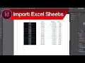 How To Use Adobe InDesign to Import an Excel Spreadsheet into InDesign | Adobe InDesign Help