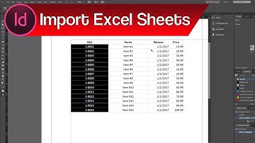 How To Use Adobe InDesign to Import an Excel Spreadsheet into InDesign | Adobe InDesign Help