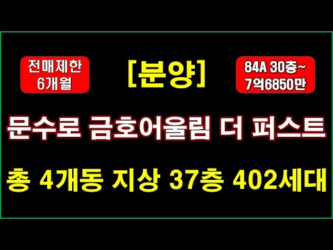   분양 울산 문수로 금호어울림 더 퍼스트 입주자모집공고 청약전 꼭 알아둘 사항 울산 아파트 울산 부동산