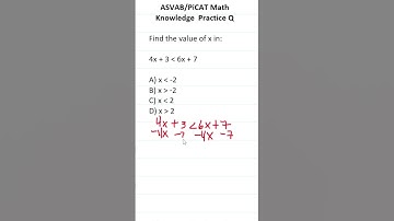 ASVAB/PiCAT Math Knowledge Practice Test Q: Solving An Inequality #acetheasvab w/ #grammarhero