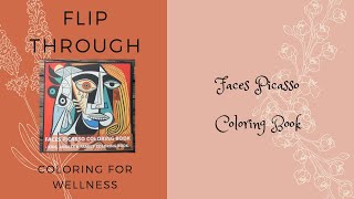 Faces Picasso Coloring Book || Flip Through || Adult Coloring