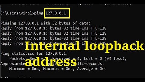 Internal loopback address 127.x.x.x | ping 127.0.0.0 network address | ping broadcast address