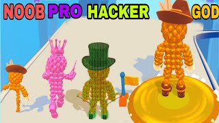 NOOB vs PRO vs HACKER vs GOD in Pixel Rush - Epic Obstacle Course Game screenshot 3