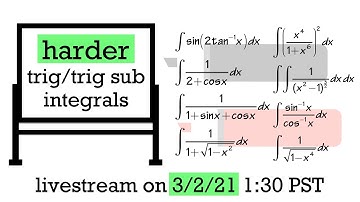 Trig/Trig Sub Integrals But Harder (Calculus 2 challenge)