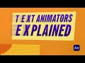 Text Animators in After Effects