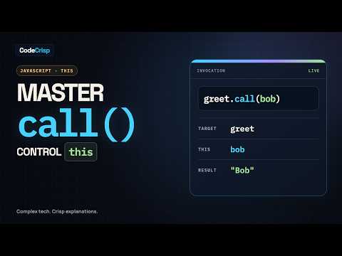 JavaScript call Method Explained | this, apply & bind