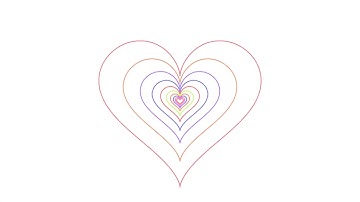 Heart Curve of Processing (Generative Art Practice Video)
