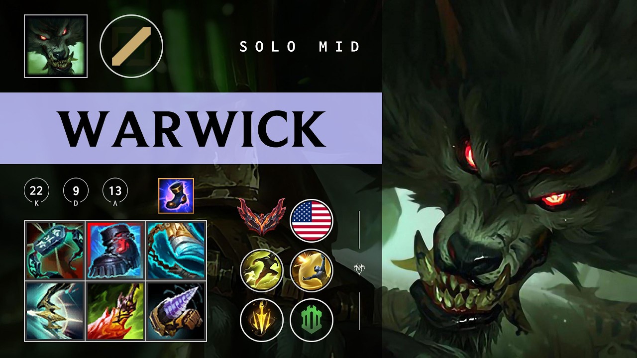 Warwick Mid vs Orianna - NA Grandmaster Patch 26.03