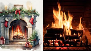 COZY FIREPLACE | CRACKLING FIRE SOUNDS &amp; HOWLING WIND  | 2 HOURS