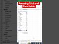 Amazing tricks of Pivot table #excel #exceltips #exceltricks #foryou #excelshortcuts #education #fyp
